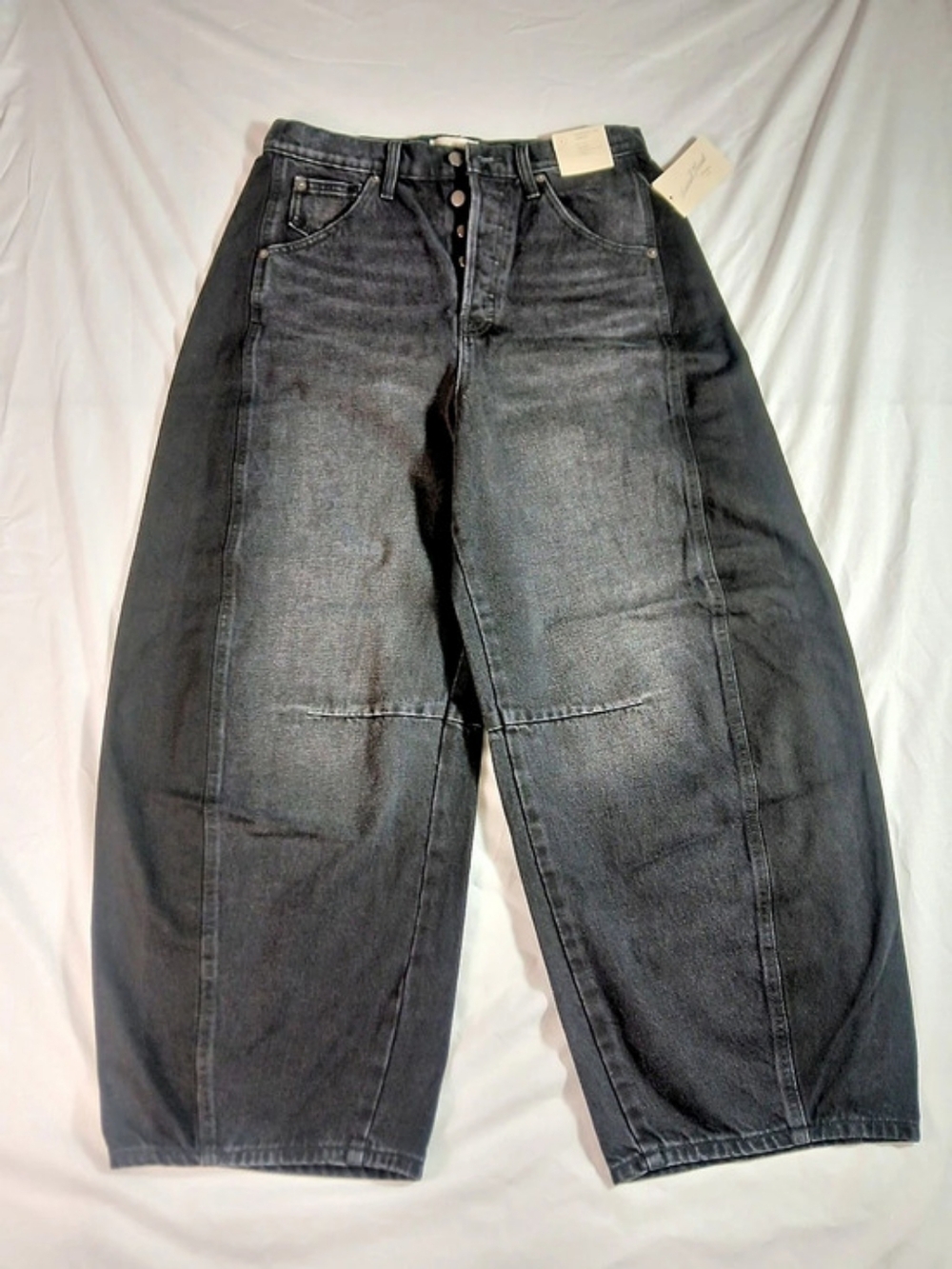 Universal Thread High-Rise Curved Leg Ankle Jeans Faded Black Wash Size 8